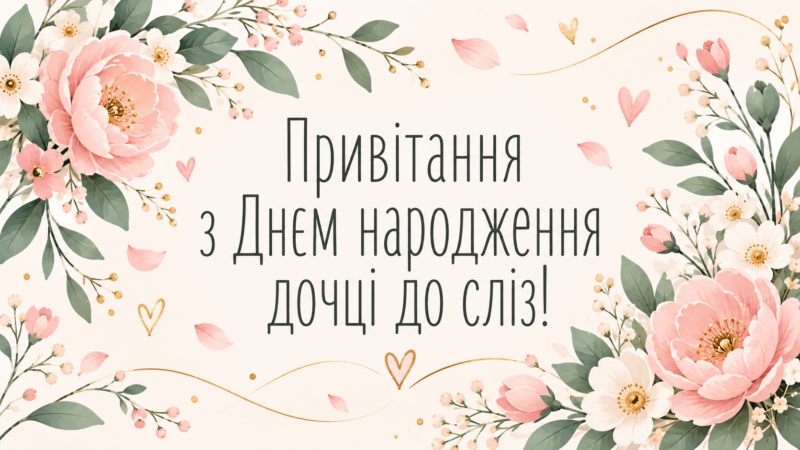 Привітання з Днем народження дочці до сліз: красиві картинки, ніжні листівки та душевні побажання