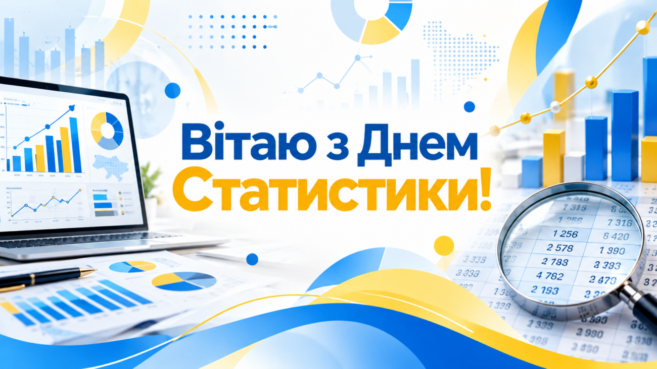 Привітання з Днем статистики красиві картинки, листівки та щирі побажання українською