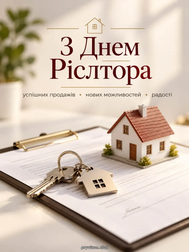 Рієлторам — щастя, здоров'я та добробуту