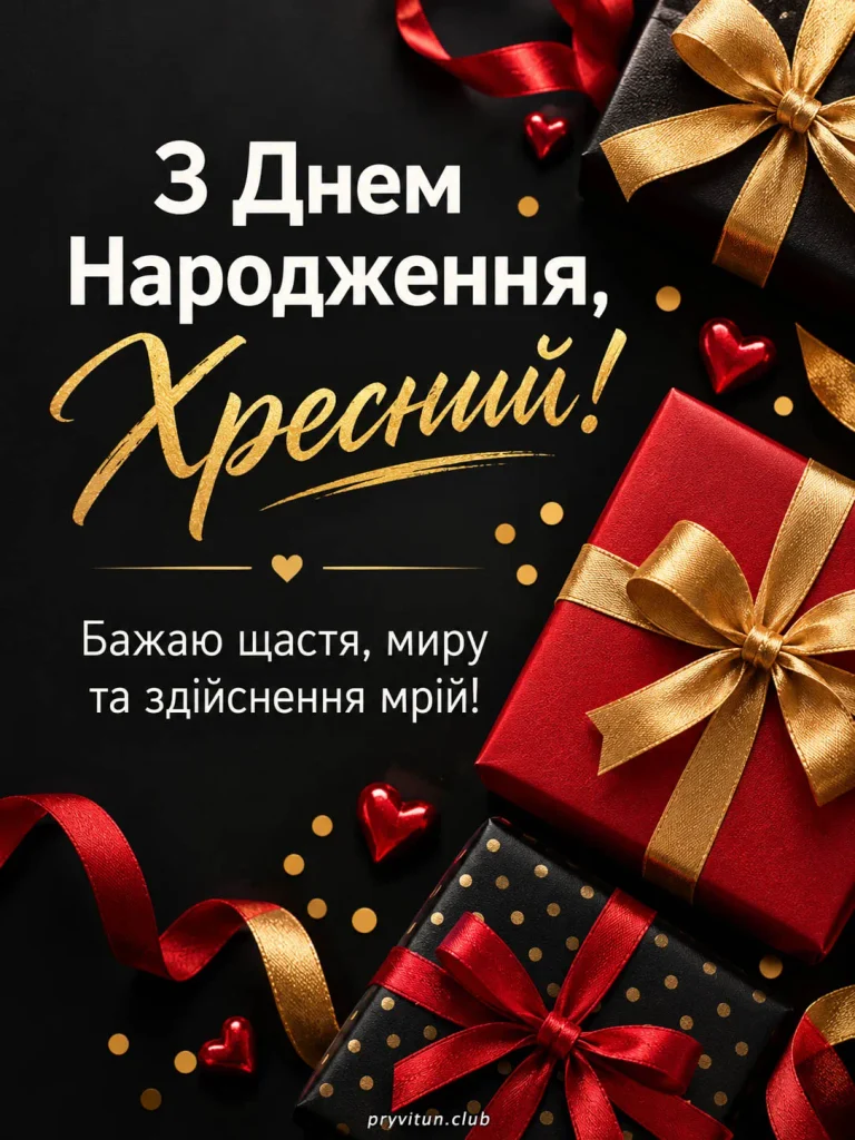 Щастя та родинного тепла тобі, хресний