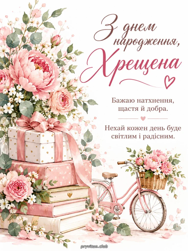 Щастя, здоров'я та благополуччя хрещеній мамі
