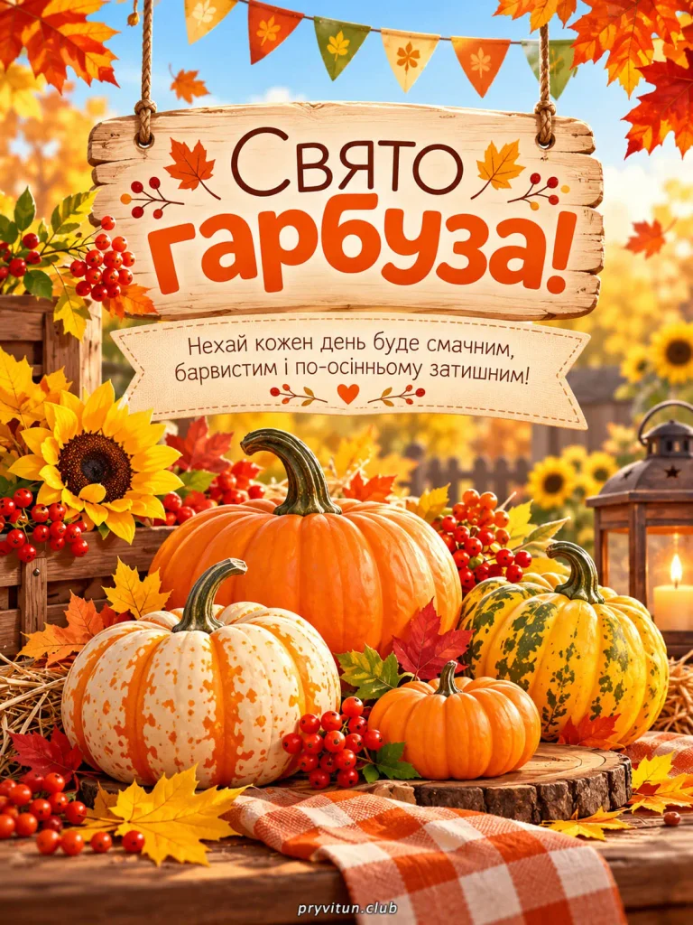 Щирі привітання з Днем гарбуза