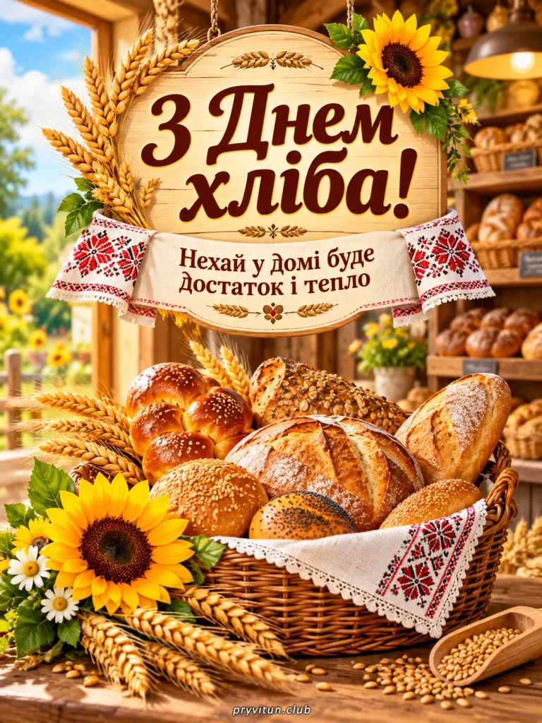 Щирі привітання з Днем хліба