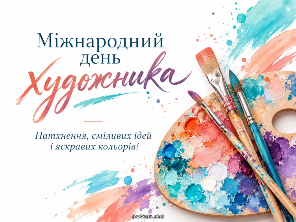 Щирі привітання з Днем художника