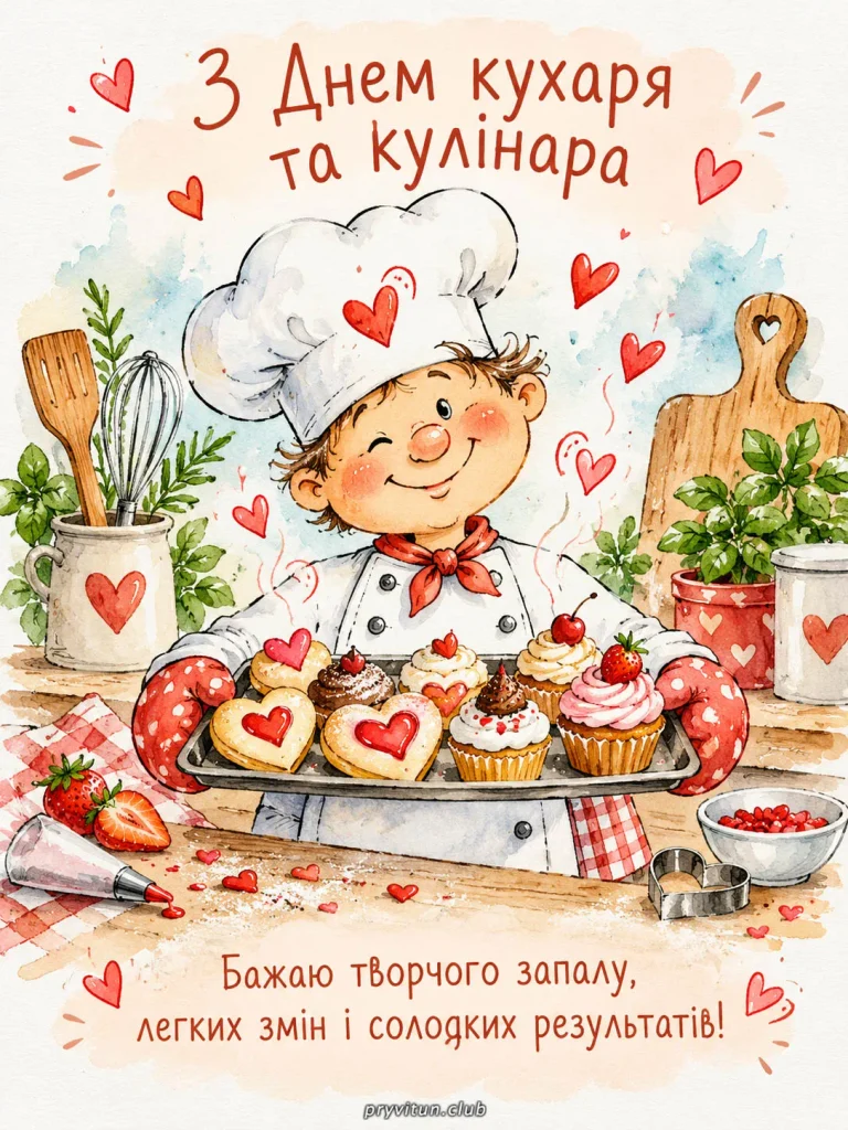 Щирі привітання з Днем кухаря