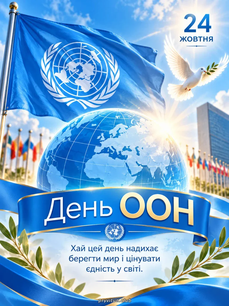 Щирі привітання з Днем Організації Об'єднаних Націй