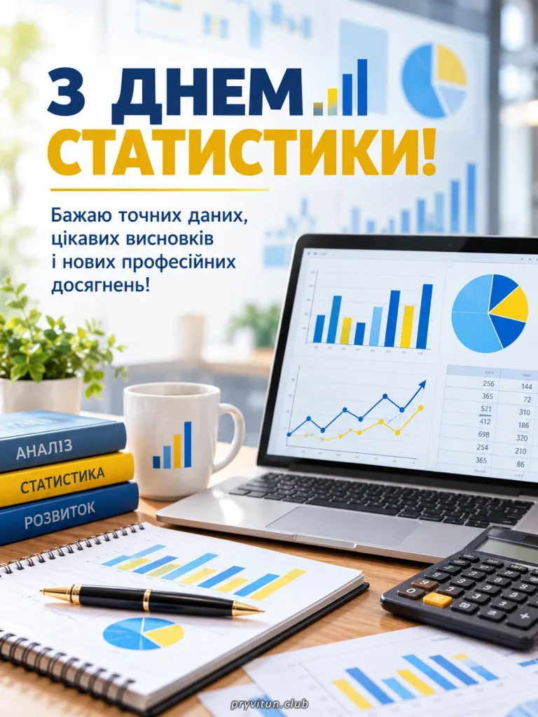 Щирі привітання з Днем статистики