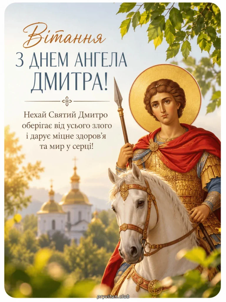 Щирі привітання з іменинами Дмитра