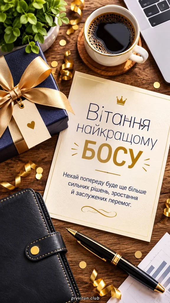 Щирі вітання чудовому керівнику