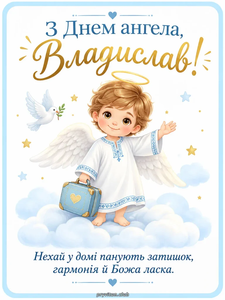 Щирі вітання з Днем ангела Владислава