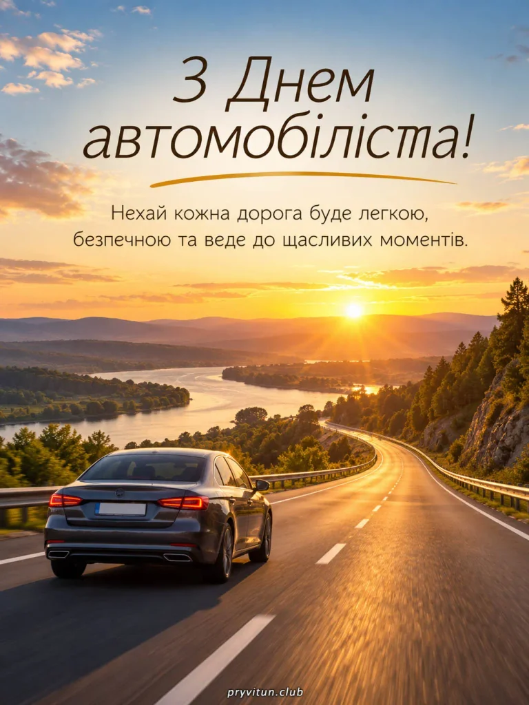 Щирі вітання з Днем автомобіліста 2026 року