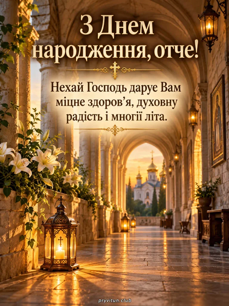 Щирі вітання з Днем народження, отче