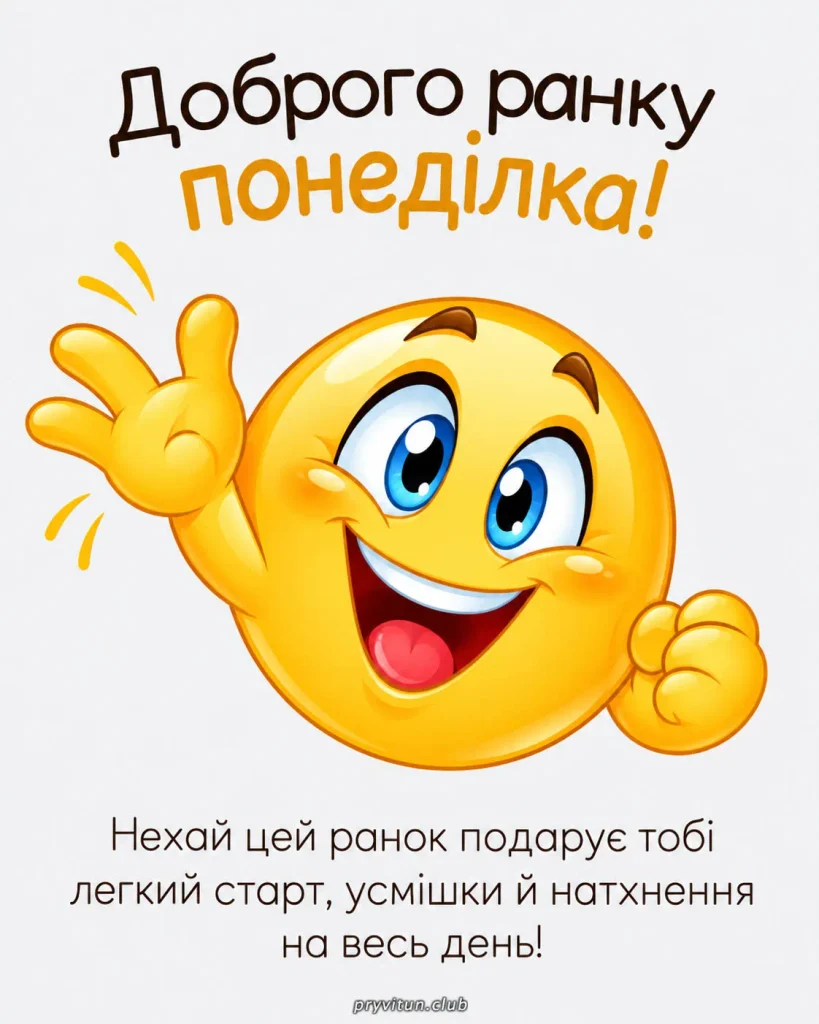 Сонячного понеділкового ранку та щастя