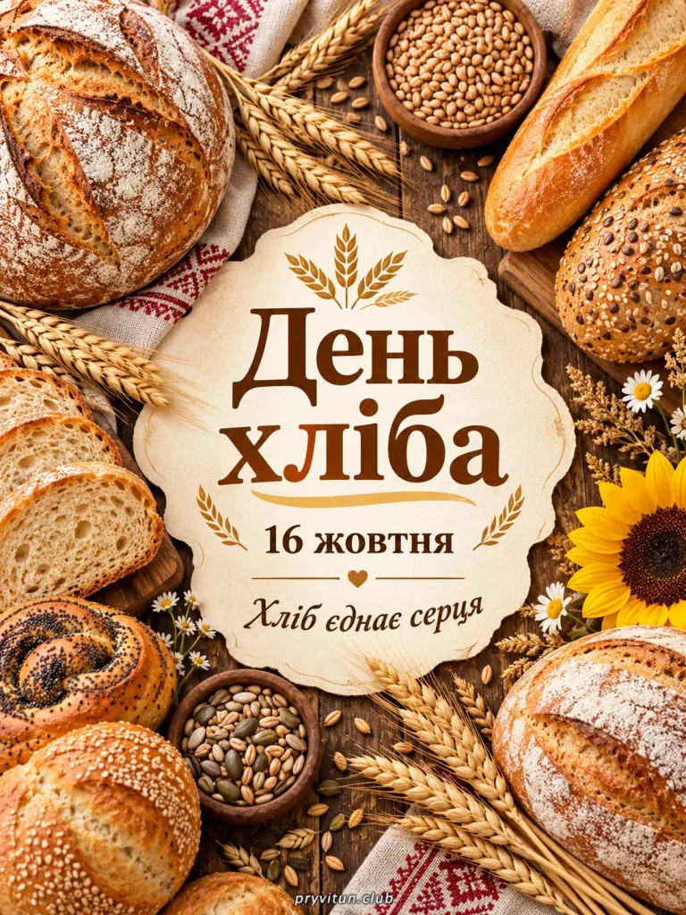 Святкова картинка з Днем хліба