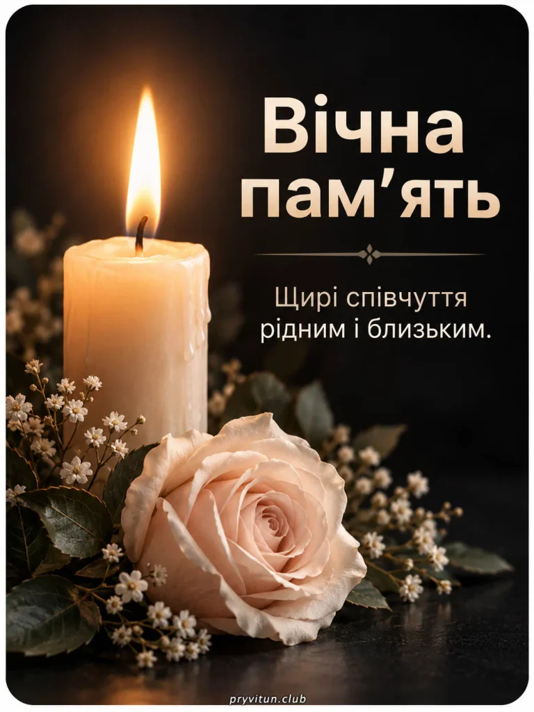 Світла пам'ять людині з добрим серцем