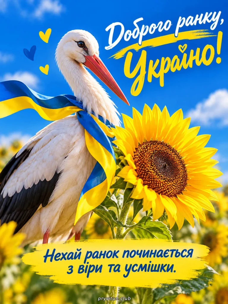Світлого ранку та спокійного дня, Україно