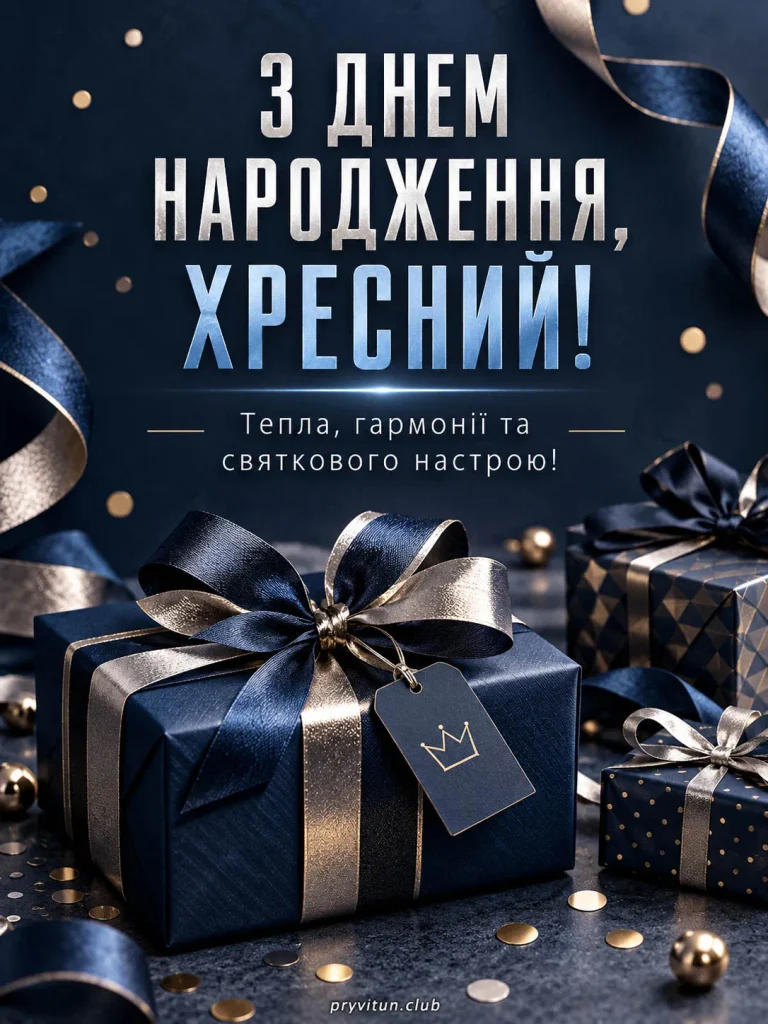 Теплі побажання хресному з Днем народження