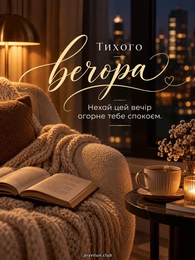 Теплого, мирного та благословенного вечора