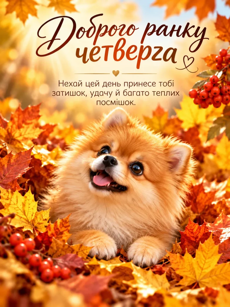 Теплого ранку та затишного четверга