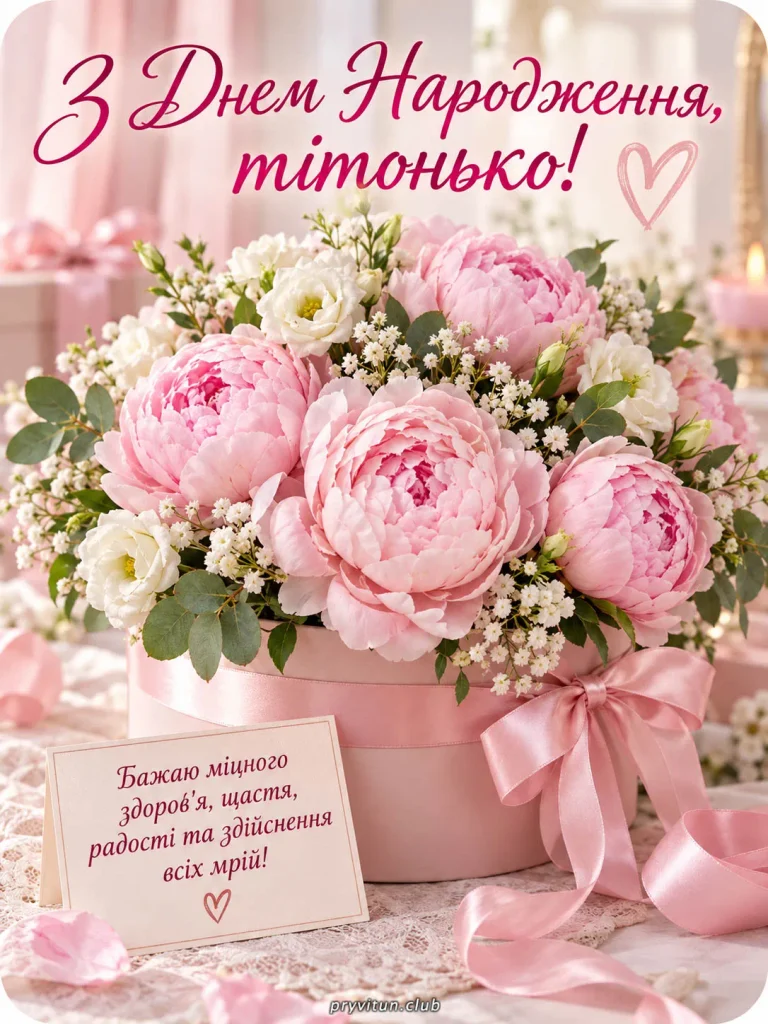 Тітонько, бажаю щастя та міцного здоров'я