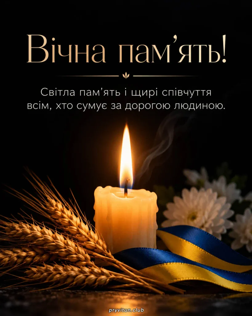 Вічна слава та шана загиблому воїну