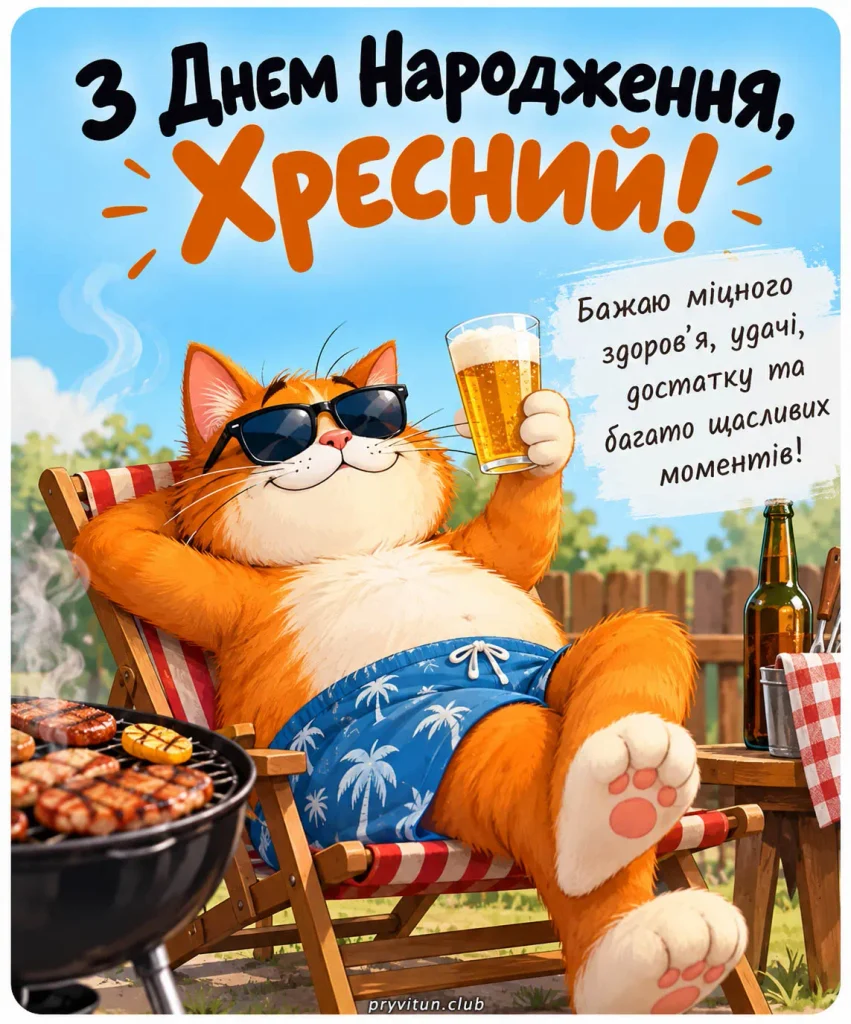 Від щирого серця з Днем народження, хресний