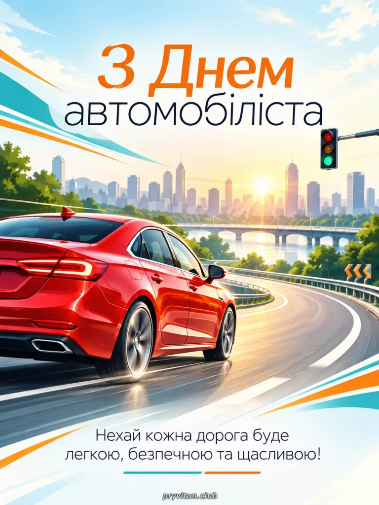 Вітаю з Днем автомобіліста 2026