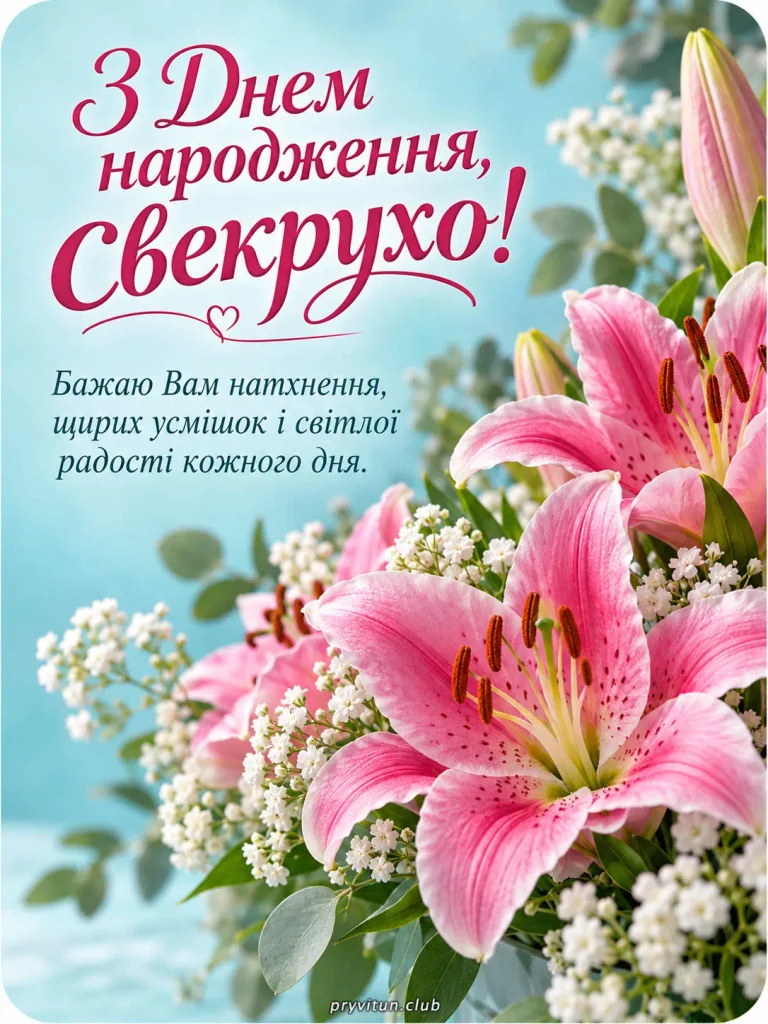 Вітаю з Днем народження, дорога свекрухо