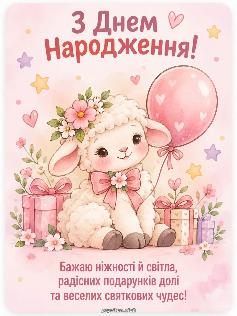 Вітаю з Днем народження, люба дівчинко