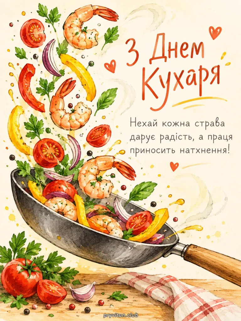 Вітаю з Міжнародним днем кухаря