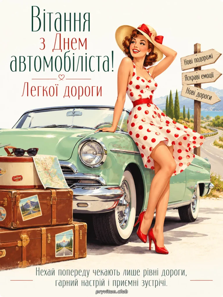 З Днем автомобіліста, чарівна водійко
