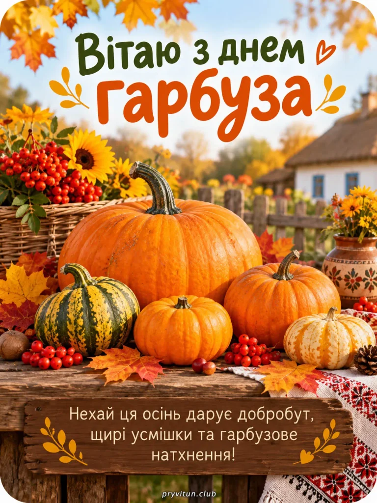 З Днем гарбуза, тепла і гарного настрою