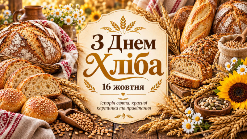 З Днем Хліба 16 жовтня: історія свята, красиві картинки та привітання
