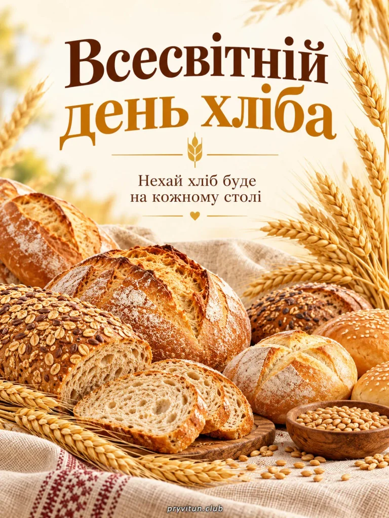 З Днем хліба, символу життя та добробуту