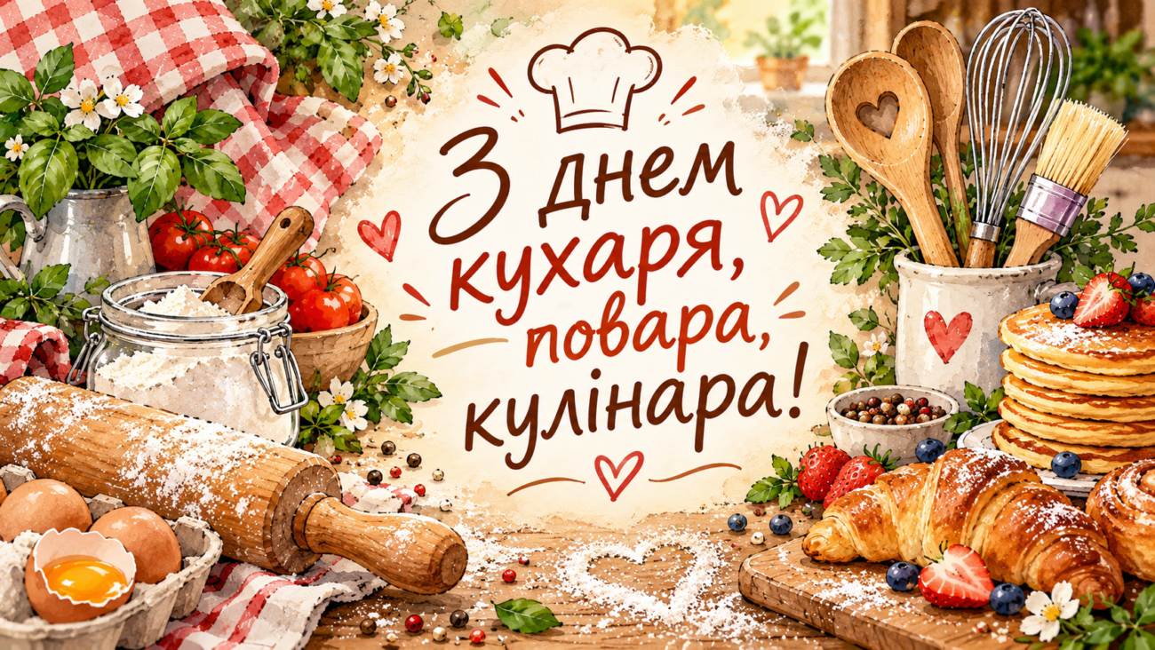 З днем кухаря, повара, кулінара картинки, листівки та привітання
