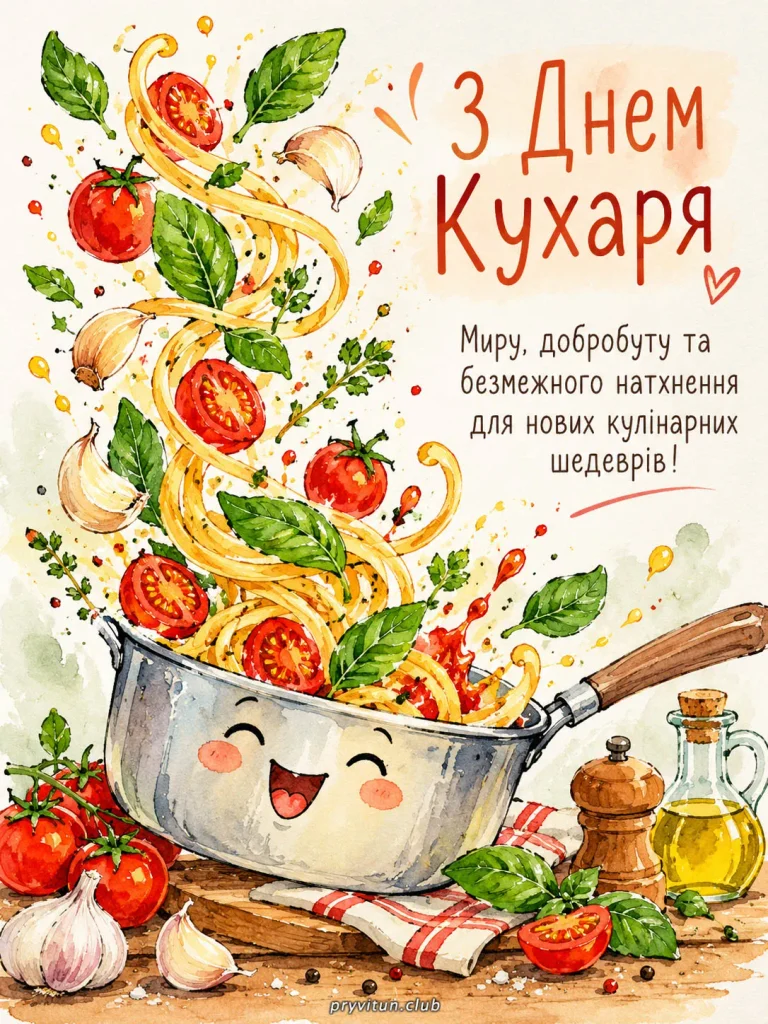 З Днем кухаря та кулінарного натхнення