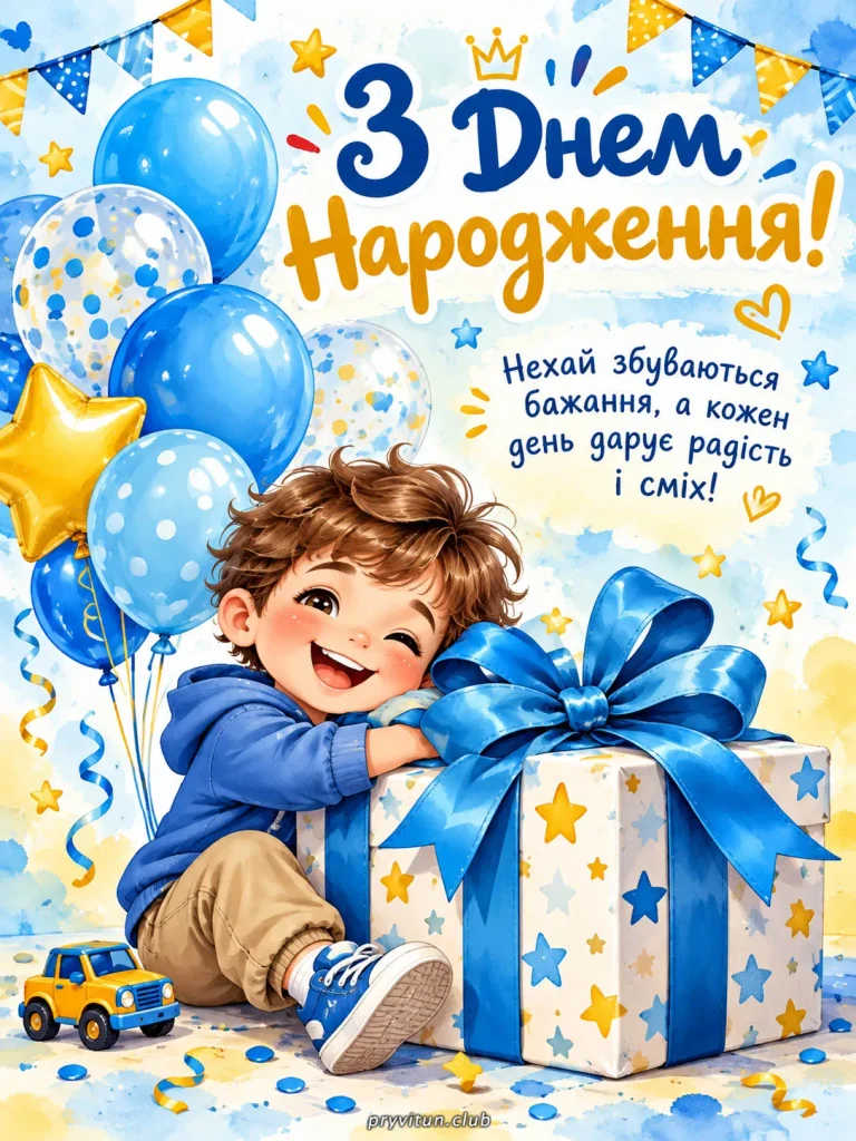 З Днем народження, мій любий хлопче