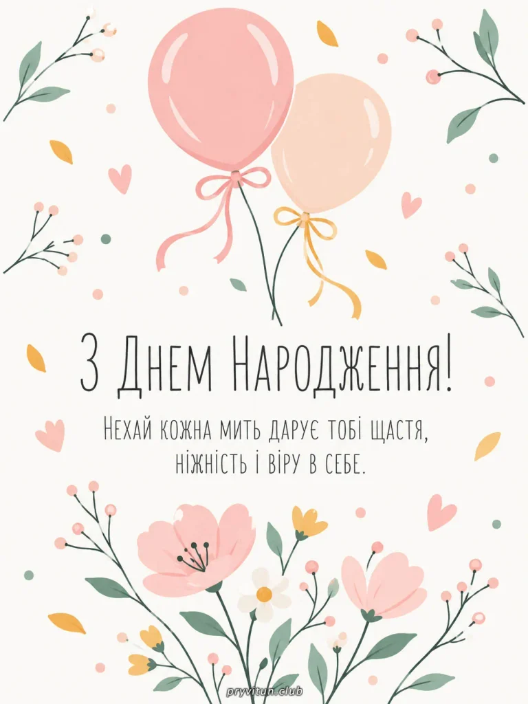 З Днем народження, моя чарівна дівчинко