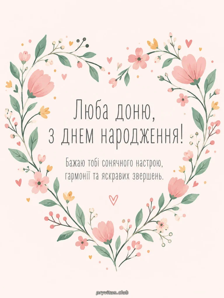 З Днем народження, найдорожча донечко