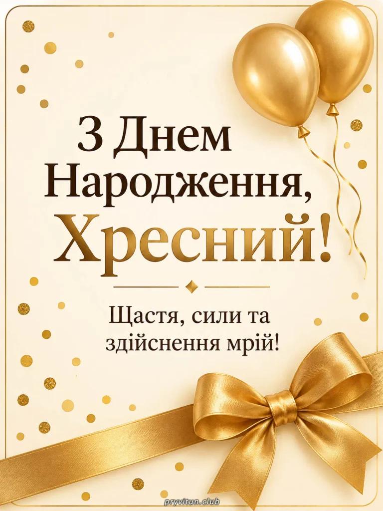 З Днем народження, найкращий хресний