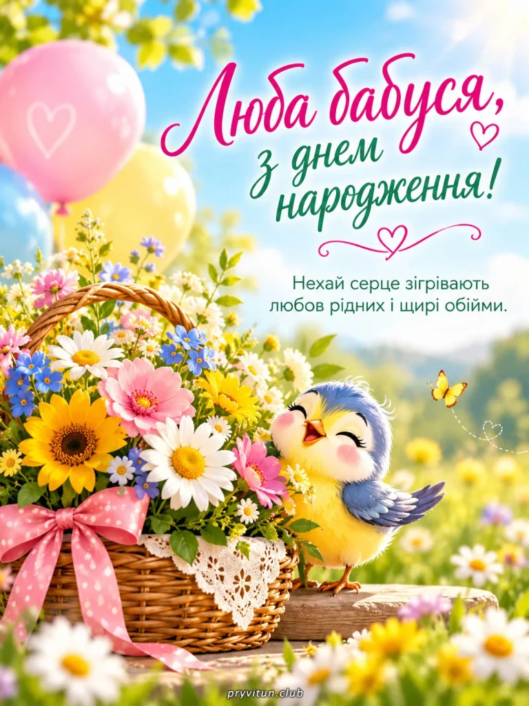 З Днем народження, наша добра та ніжна бабусю