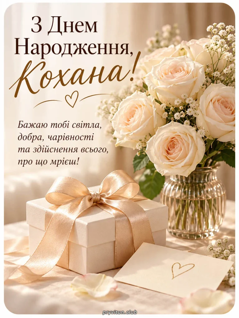 З Днем народження та безмежної любові, кохана