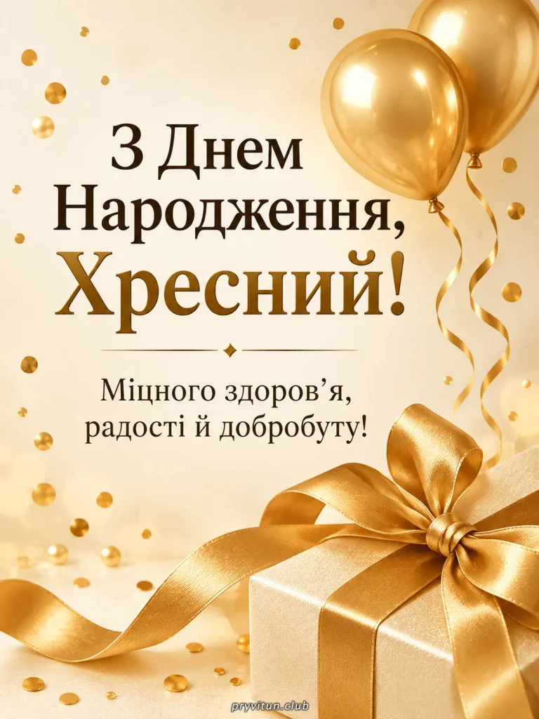 З Днем народження та мирного неба, хресний