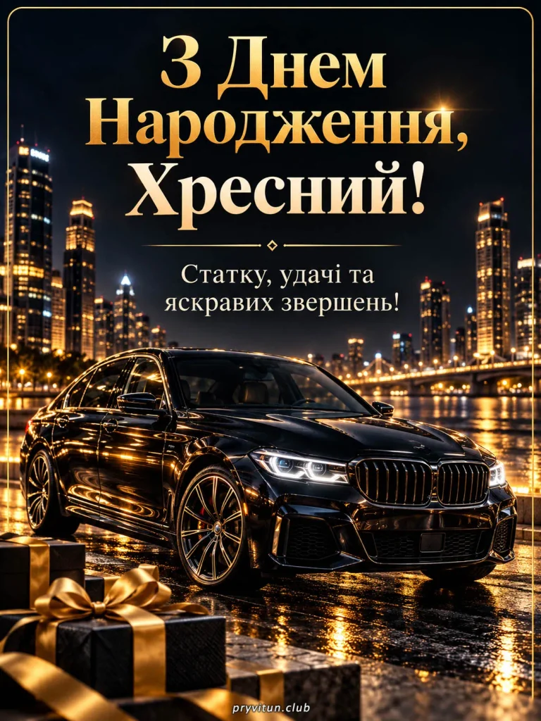 З Днем народження та нових звершень, хресний
