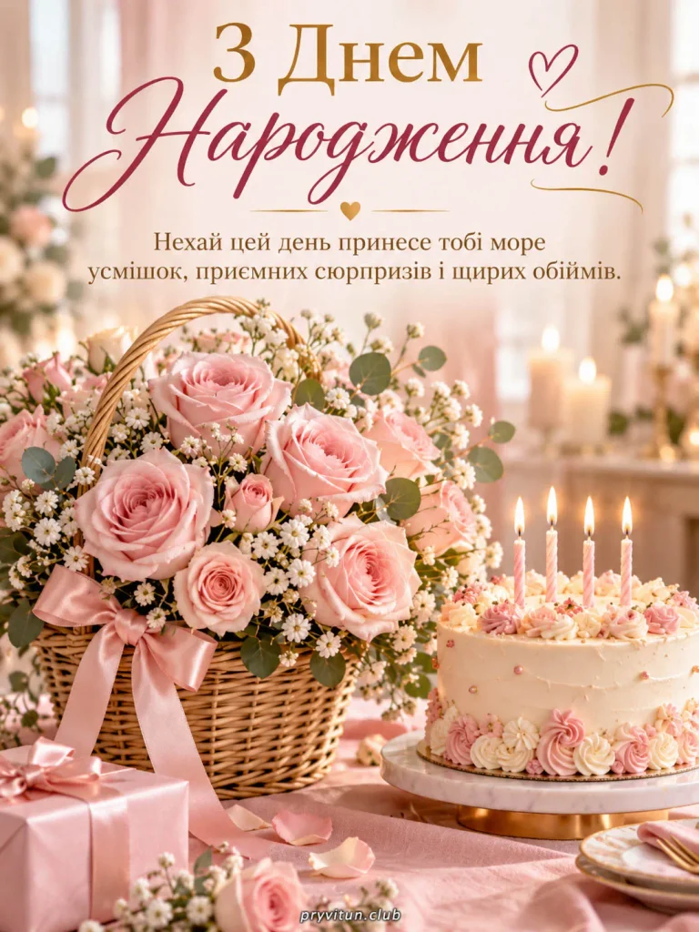 З Днем народження та приємних життєвих моментів