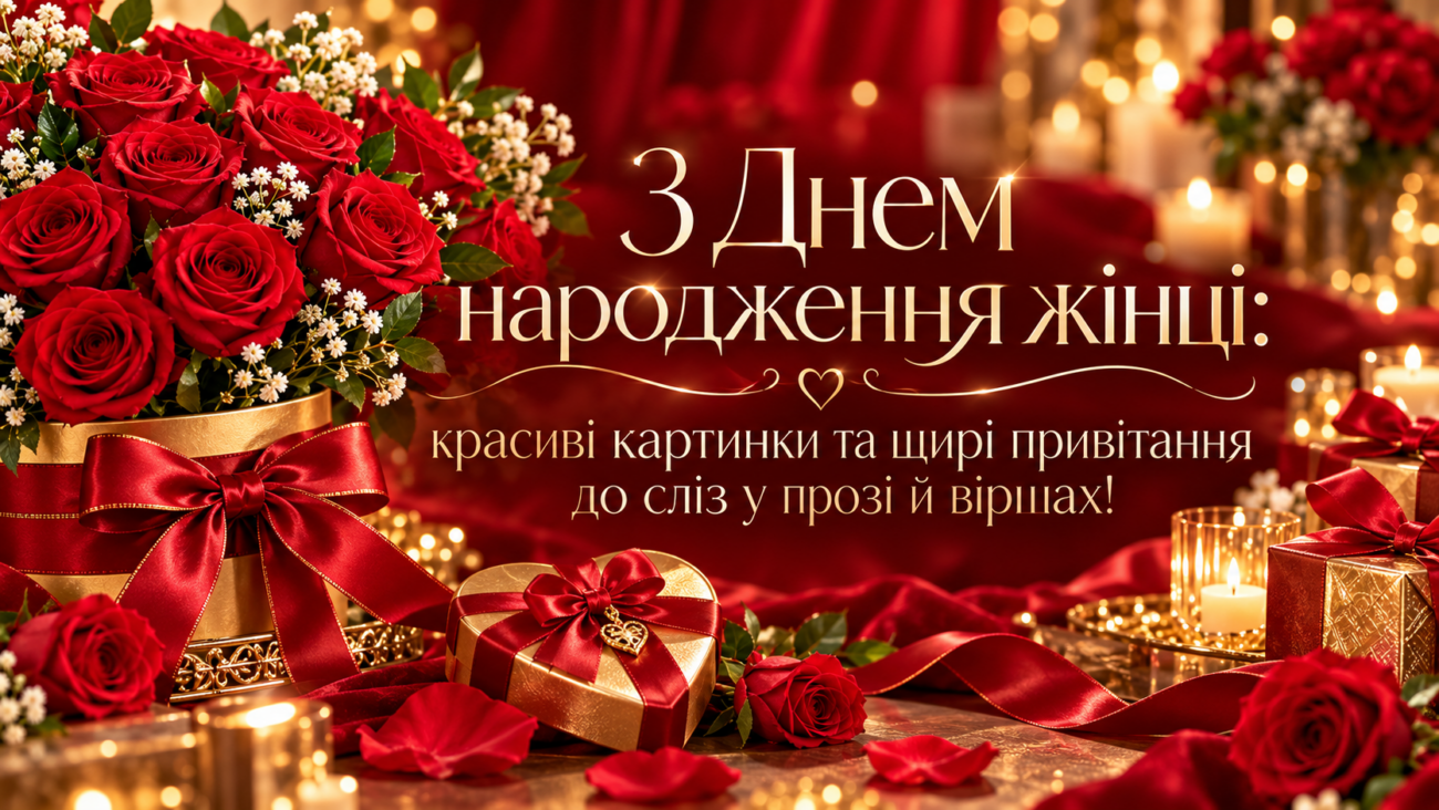 З Днем народження жінці красиві картинки та щирі привітання до сліз у прозі й віршах