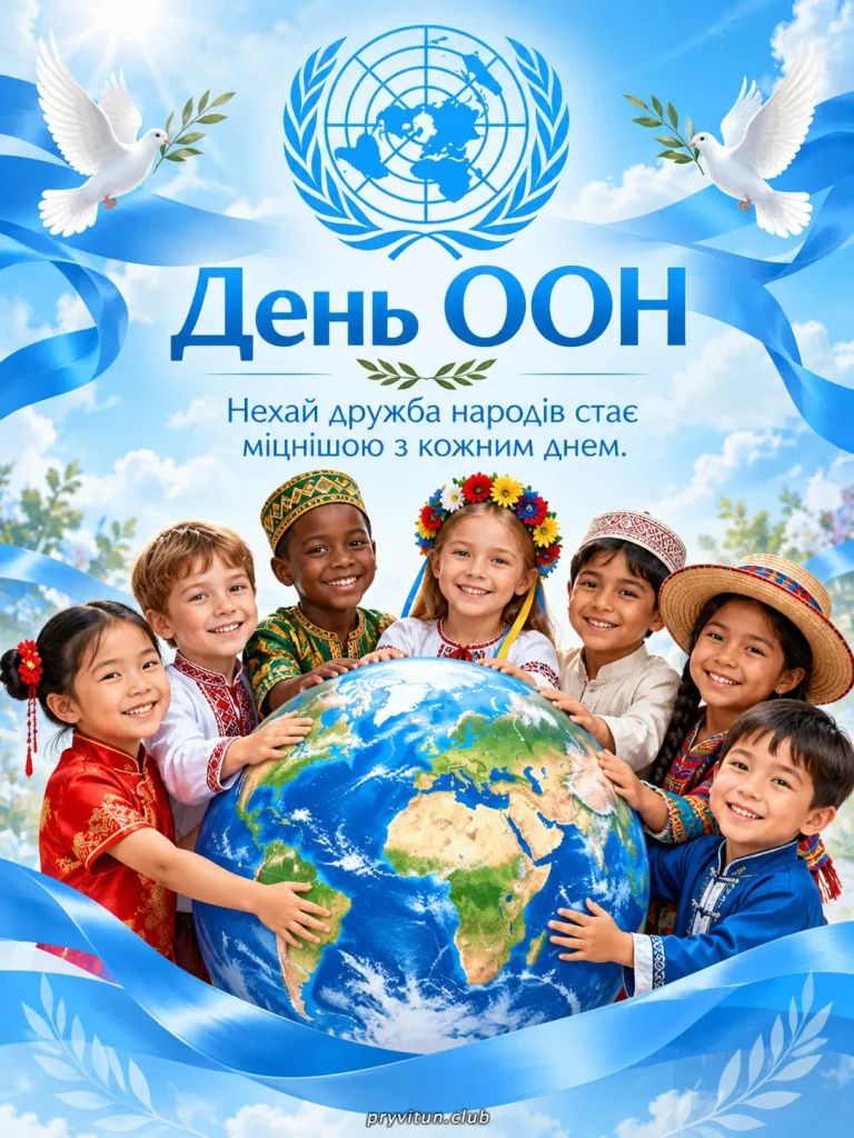 З Днем Організації Об'єднаних Націй та справедливості