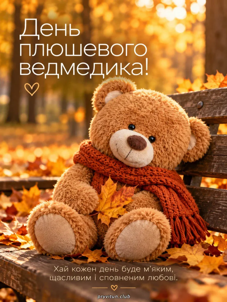 З Днем плюшевого ведмедика