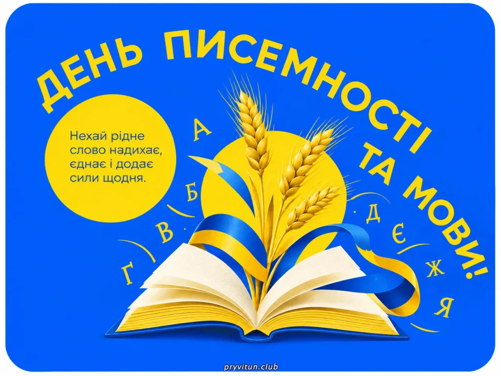 З Днем писемності та любові до рідної мови