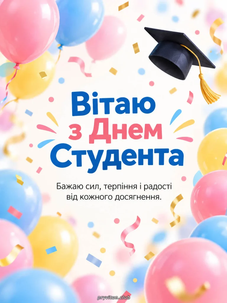 З Днем студента та незабутніх років навчання